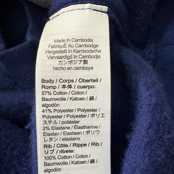 J Crew “Après Ski” Women's Oversized, Cropped, Navy, Super Soft Sweatshirt. S - Picture 6 of 12
